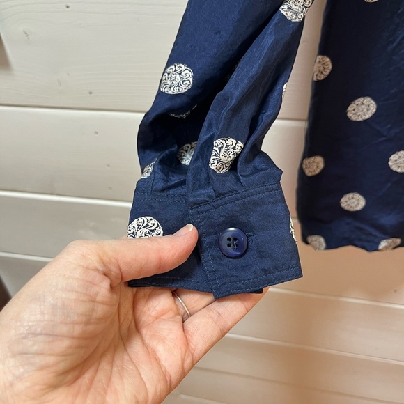 ❣️DIANE GILMAN silk shirt  M - Picture 8 of 12